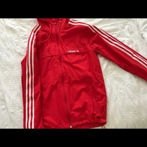 Red & white Adidas Windbreaker